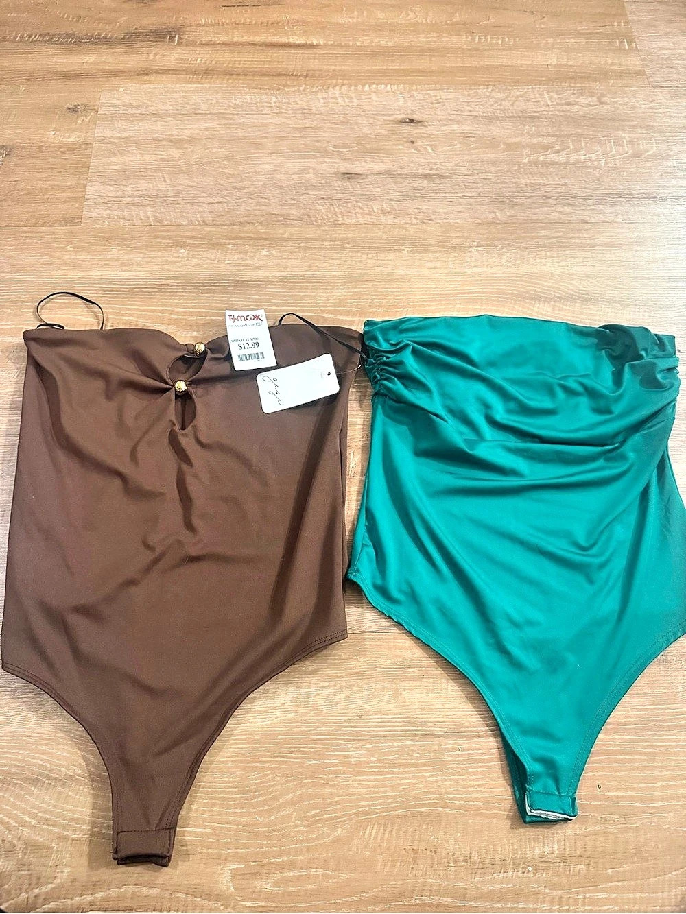 TJ Max Women's One-Piece Shirts Set Brown & green NWT